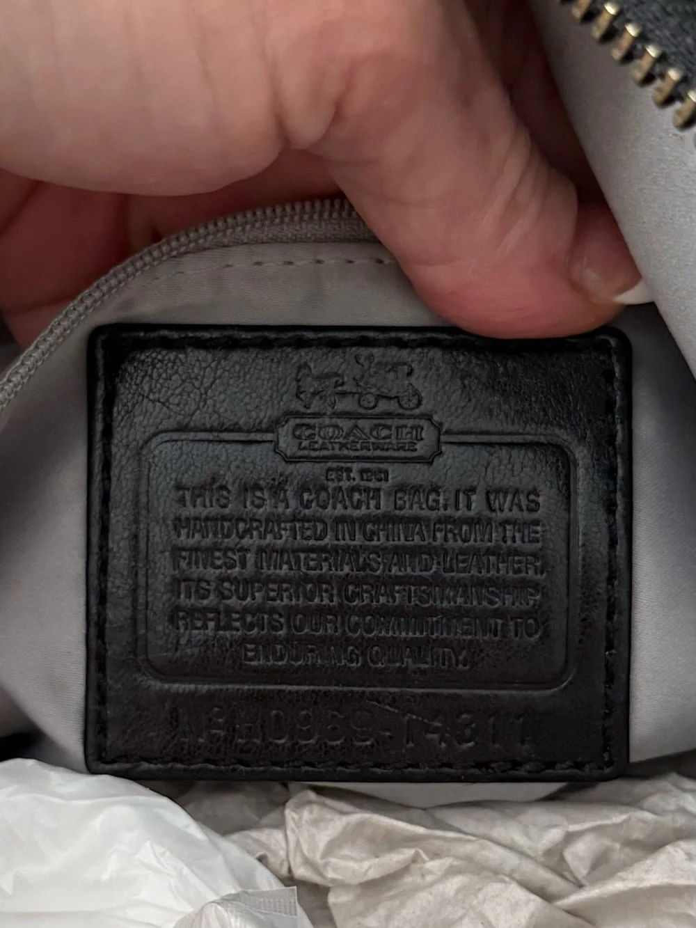 Coach Black Multi-Gray Circular Patchwork Leather Shoulder Bag